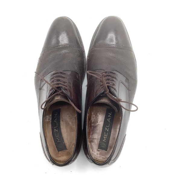 Mezlan Mens Leather Brogue Cap Toe Oxfords Shoe Orbison Espresso‎ Brown S… - Picture 3 of 16